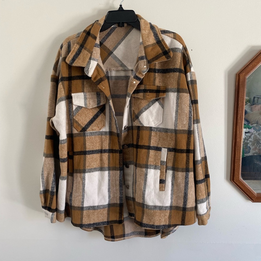 Plaid Button-Up Jacket - image 2